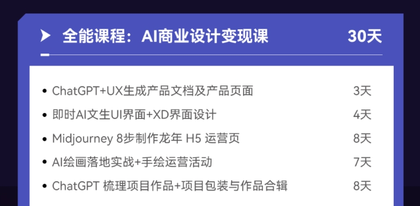 AGI商業(yè)設(shè)計變現(xiàn)培訓(xùn)課程大綱